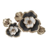 Cumpara ieftin Decoratiune de perete din metal Rosalia Auriu 90x58x7.5 cm