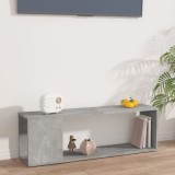 Comoda TV vidaXL Gri Beton 100x24x32 cm Lemn, Rafturi Depozitare, Dulap TV Modern