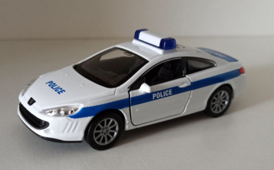 Macheta Peugeot 407 Coupe 2006 Politia - Welly 1/36 foto
