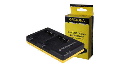 Sony NP-BG1 DSC H55 H70 Dual Charger/Fast Charger cu cablu Micro-USB - Patona foto