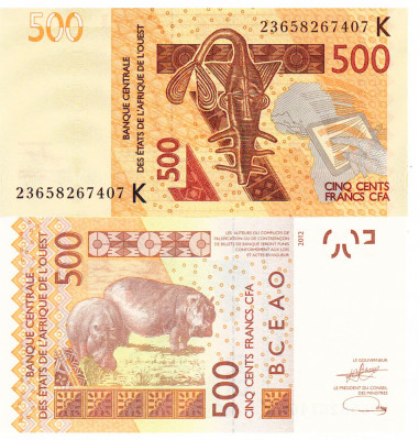 Statele Africii de Vest ( Senegal ) 500 Franci 2023 UNC foto