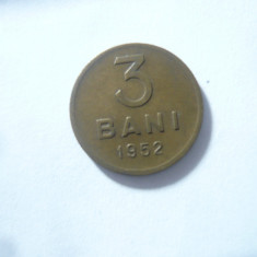 Moneda 3 Bani 1952 , RPR , bronz ,cal. F.Buna