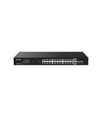 SWITCH TENDA unmanaged, 24 porturi POE+ RJ-45 gigabit, 2 porturi uplink gigabit RJ-45 si 2 porturi SFP IEEE 802.3af/at, max PoE 410W, metalic &amp;quot;TEG1128 foto