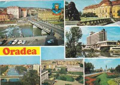 AMS - ILUSTRATA 1087, ORADEA, PE MALUL CRISULUI REPEDE , MUZEUL TARII CRISURILOR, HOTEL DACIA, CIRCULATA foto