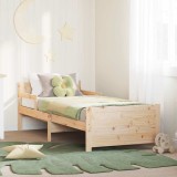vidaXL Cadru de pat extensibil pentru copii Maro 80 x 130 / 165 / 200 cm