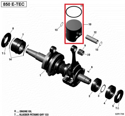 Piston Ski Doo Summit Cod Produs: MX_NEW 420893436SK foto