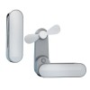 Ventilator Portabil Techsuit TF1, 1200mAh, Alb - Mini Ventilator de Birou/M&acirc;nă, Baterie Re&icirc;ncărcabilă USB, Silentios