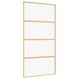 Cumpara ieftin Usa glisanta, auriu, 102,5x205 cm, sticla ESG mata si aluminiu