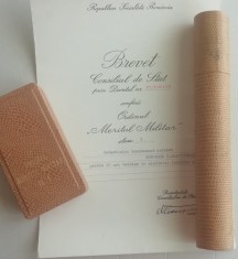 CC7 3 - Ordinul Meritul militar clasa a I-a RSR - setul complet + bonus