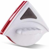 Stergator Dublu Mercaton cu Magnet pentru Curatarea Geamurilor cu Grosime intre 3 si 8 mm, Alb cu Rosu