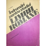 N. Mihaescu - Indrumari pentru studiul limbii romane (Editia: 1976)