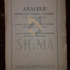 C. STEFANESCU (DOCTOR), ANALELE INSTITUTULUI NATIONAL ZOOTEHNIC AL ROMANIEI, VOLUMUL IX, BUCURESTI, 1943