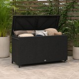 Cumpara ieftin Lada Depozitare Gradina Ratan Sintetic Negru 121x57x67 cm, Max 30kg, ART - Cutie Depozitare Exterior, Dulap Gradina, Organizator Unelte