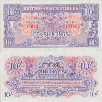 1946, 10 Shillings (P-M14a) - prima serie - Regatul Unit - stare aUNC foto