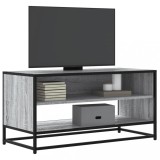 Dulap TV, gri sonoma, 91x40x46 cm, lemn prelucrat si metal GartenMobel Dekor, vidaXL