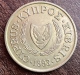 C50 CL 1 - Moneda foarte veche - Cipru - 10 centi - 1993