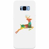 Husa silicon pentru Samsung S8, Colorful Reindeer Jump Illustration