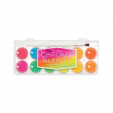 Set acuarele Chroma Blends Neon - 12 culori neon si pensula, Ooly