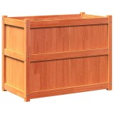 Jardiniera de gradina, maro ceruit, 90x50x70 cm, lemn masiv pin