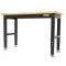 Banc de lucru cu blat din lemn masiv, reglabil pe inaltime 122 cm