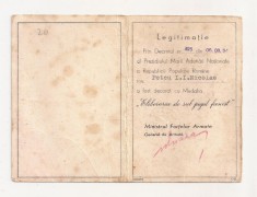 RPR - Legitimatie Medalia Eliberarea de sub Jugul Fascist 1954 foto