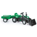 Cumpara ieftin Tractor excavator cu pedale si remorca Ranchero 171cm &ndash; Dolu