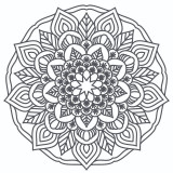 Cumpara ieftin Sticker decorativ, Mandala, Negru, 60 cm, 7284ST, Oem