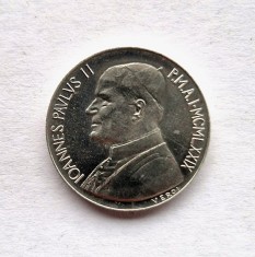 Vatican 10 Lire 1979 moneda din aluminiu km # 143 John Paul II