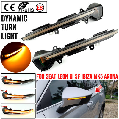 Set de 2 lampi led semnalizare dinamica oglinda Seat Leon, Ibiza, Arona, Xentech Light 12V foto