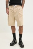 HUGO pantaloni scurti barbati, culoarea bej, 50538023