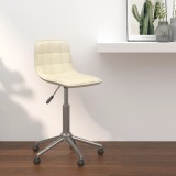 Cumpara ieftin Scaun de bucătărie pivotant, crem, material textil