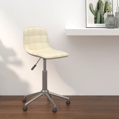 Scaun de bucătărie pivotant, crem, material textil foto
