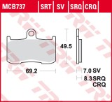 Set placute frana fata TRW MCB737 - Indian Chief 1800 - Kawasaki Z 800-1000 - Suzuki GSX-S 750 - GSX 1300 B-King - Triumph Speed Triple