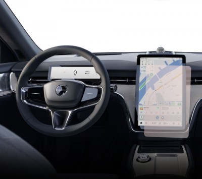 Folie Protectie Navigatie Volvo EX90 2022+, Duragon, protectie Display Navigatie, silicon Transparent, Anti-zgarieturi, kit instalare foto