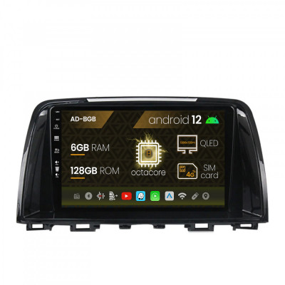 Navigatie Mazda 6 (2012-2017), Android 12, B-Octacore 6GB RAM + 128GB ROM, 9 Inch - AD-BGB9006+AD-BGRKIT328v2 foto