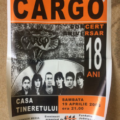 afis cargo concert aniversar 18 ani casa tineretului timisoara 2003 poster rock