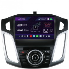 Navigatie Ford Focus 3 (2011-2019), Android 13, A-Octacore 4GB RAM + 64GB ROM, 9 Inch - AD-BGA9004+AD-BGRKIT144