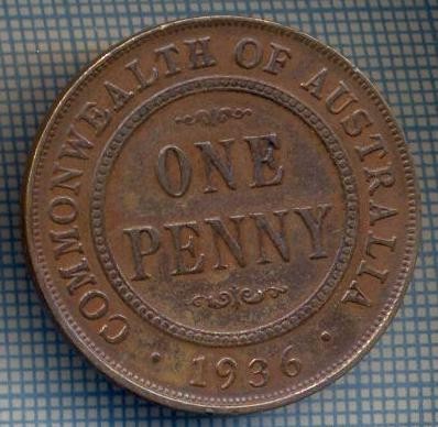 AX 916 MONEDA- AUSTRALIA - 1 PENNY -ANUL 1936 -STAREA CARE SE VEDE foto