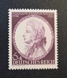 Germania (Deutsches Reich 1941) "150. Todestag von Wolfgang Amadeus Mozart" (6+4Pf Violet-Purpuriu, MINT / Neștampilat) CLK1