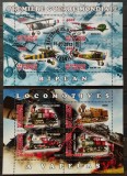BC179, Congo 2013, 2 blocuri souvenir transporturi, avioane si trenuri