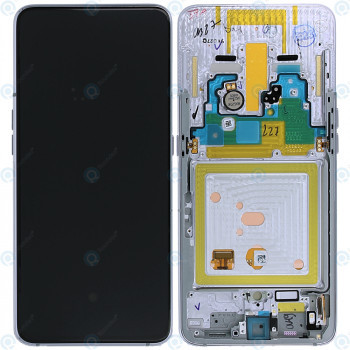 Samsung Galaxy A80 (SM-A805F) Unitate de afișare completă alb fantomă GH82-20390B GH82-20368C GH82-20348B foto