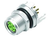 Conector M8 mamă, 4 pini, 4A, IP67, drept, ecranat