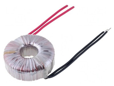 Transformator toroidal 100VA 230V 21V 4.76A cu cabluri foto