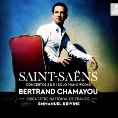 Saint-Saens: Piano Concertos No. 2 & 5, pieces for solo piano | Bertrand Chamayou, Emmanuel Krivine, Orchestre Nationale de France