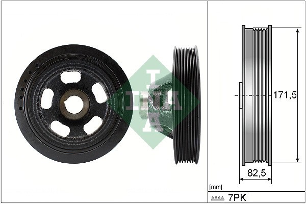 INA 544 0144 10 Fulie curea, arbore cotit