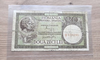 Bancnota 20 lei 15 august 1957 foto