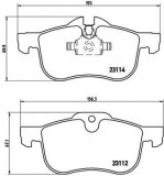 Placute frana Mg Mg Zt, Mg Zt- T; Rover 75 (Rj) SRLine parte montare : Punte fata