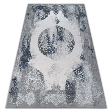 Covor acril Valencia 5040 Orient albastru si gri, 80x150 cm
