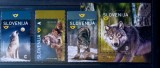 SLOVENIA 2022 Lupi, Fauna animale sălbatice SERIE 3v.+BLOC MNH, Nestampilat