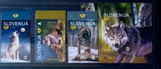 SLOVENIA 2022 Lupi, Fauna animale sălbatice SERIE 3v.+BLOC MNH